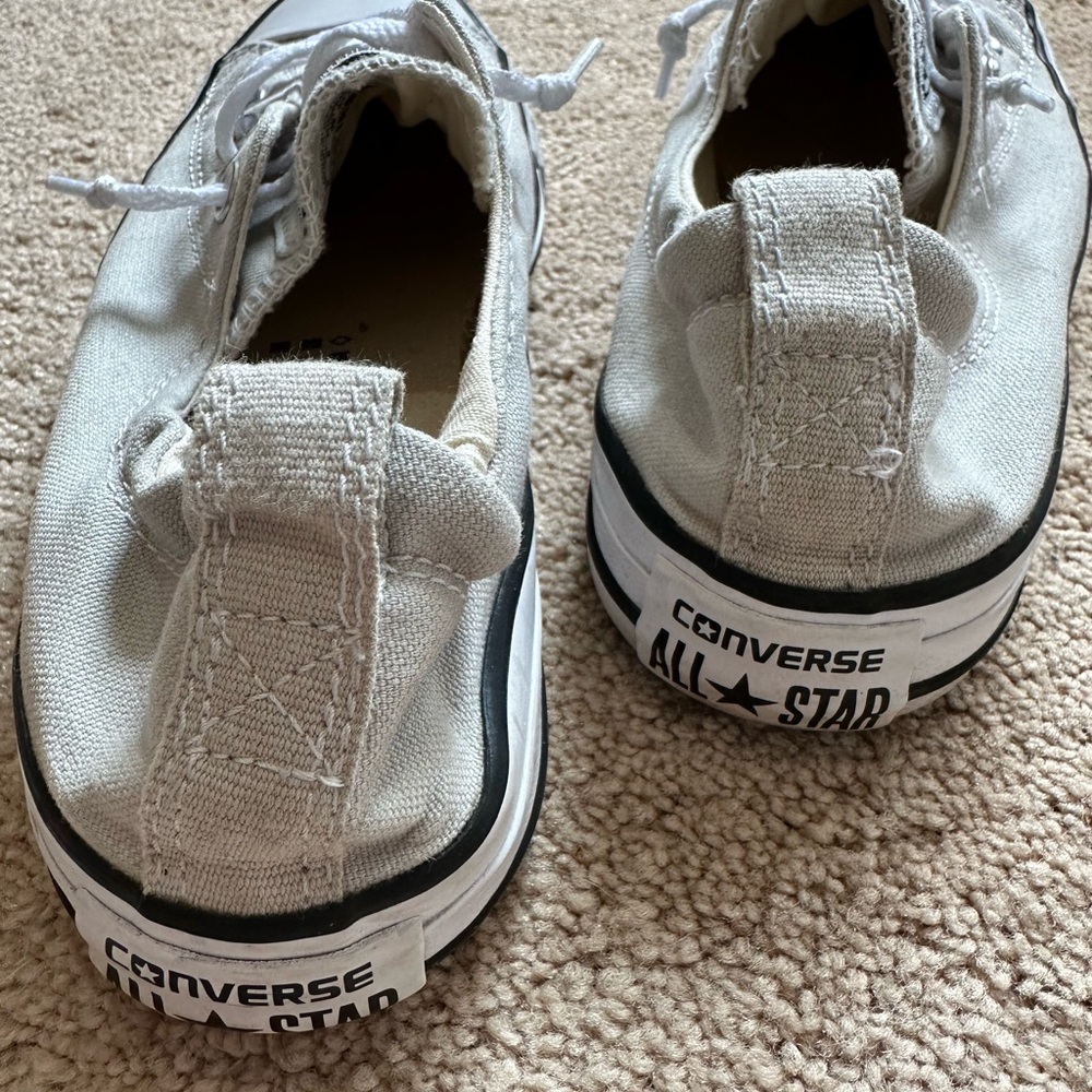 Converse All-Star Off-White Canvas Shoes in Excellent Condition Fun & Comfy! - Picture 10 of 11